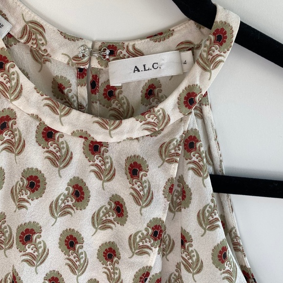 A.L.C Iggy Top in Eggshell & Sage Multi Size 4 - Picture 8 of 13